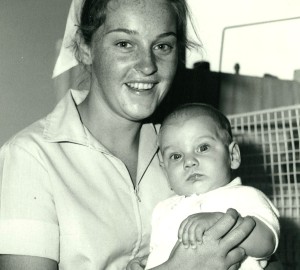 A Karitane nurse and a baby