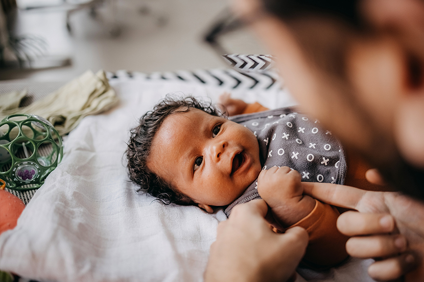 Happy parents and baby